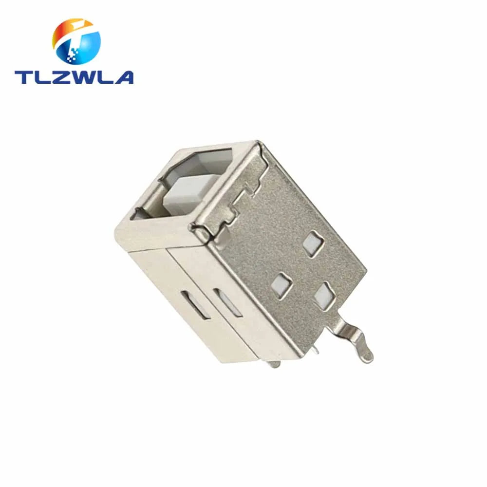10Pcs Square USB Socket USB B Type Female 180 Degree PCB Welding Parent Connector For Printer Data