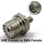 UHF to SMA Connector SO239 PL259 Male Plug & Female Jack 4Hole Flange RF Adapter Straight Brass for CB Radio/Walkie Talkie