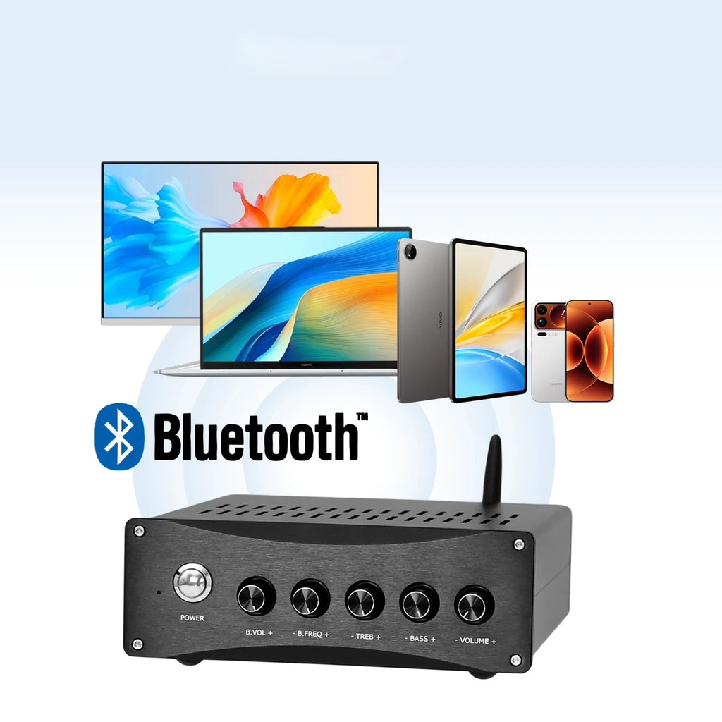 YJCO TPA3255 Bluetooth Power Amplifier 300Wx2+600W 2.1 QCC3034 QCC3084 PCM5102 Decoder LLC Built-in LLC Switching Power Supply