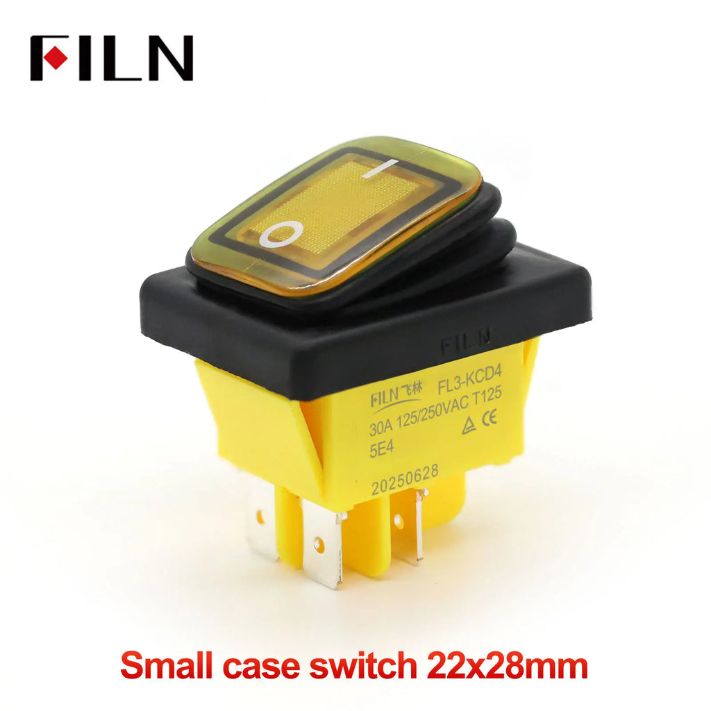 FILN Heavy Duty IP68 Waterproof LED Toggle Rocker Switch T8530A12V/220VRed/Blue/Green ON/OFF Ideal for Car & Marine Use