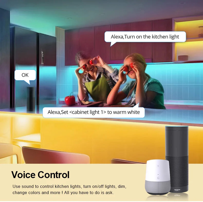 Tuya WiFi Smart LED Controller DC5-24V Single Color Dimmer CCT RGB RGBW RGBCCT LED Strip APP Remote Works with Alexa Google Home