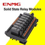 ENMG DC Inline 2 4 6 8 10 12 16-Way Solid State Relay Module RT-SSK Non-contact DC PLC AC Amplifier Board 5-24V Fuse Protections