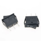 5PCS KCD3 Rocker Switch 16A /20A 125V/250V ON-OFF-ON 3 Position 3 Pin Electrical Equipment Power Switch Black
