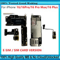 Unlocked Motherboard For iPhone 16 16 Pro 16 Pro Max SIM Card Version Logic Board Clean ICloud With Face ID OS Update Full Teste