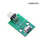 0.5mm 1.0mm pitch 20P 24P Connector SMT Adapter to 2.54mm hole FPC FFC Cable Welded board With Pin / Empty Board 6P 8P 10P 12P