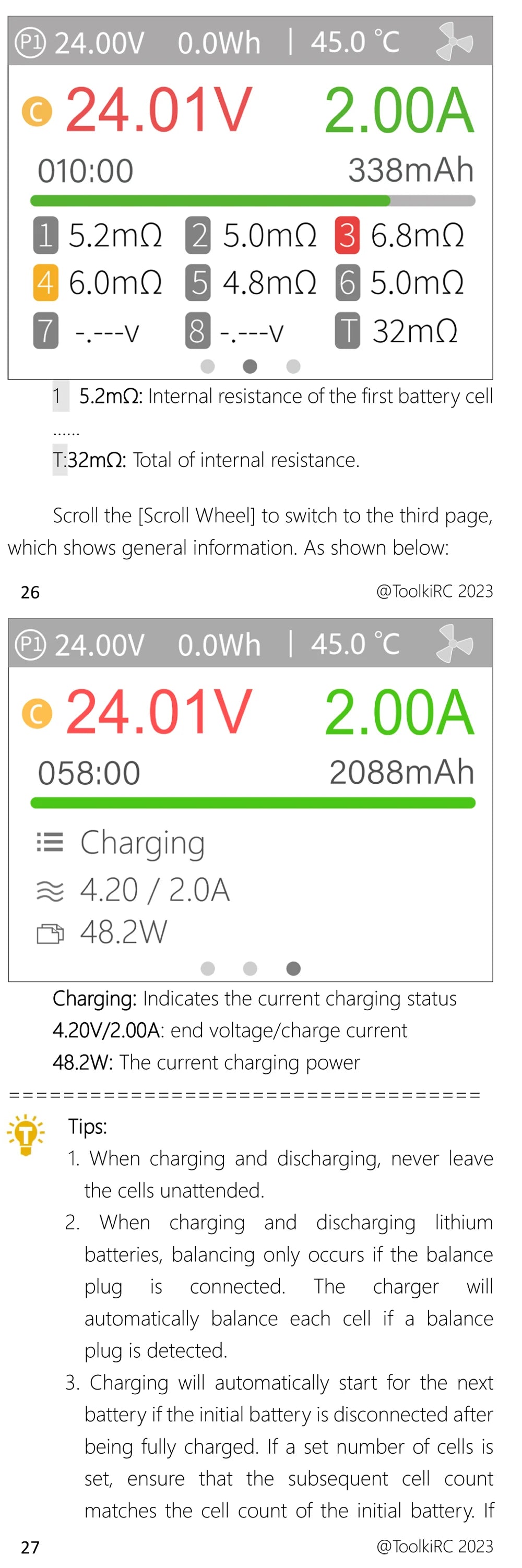ToolkitRC M8P Intelligent Charger 1-8S 600W 20A Remote Control Car Aviation Model Aircraft Lithium Battery FPV Fast Charging
