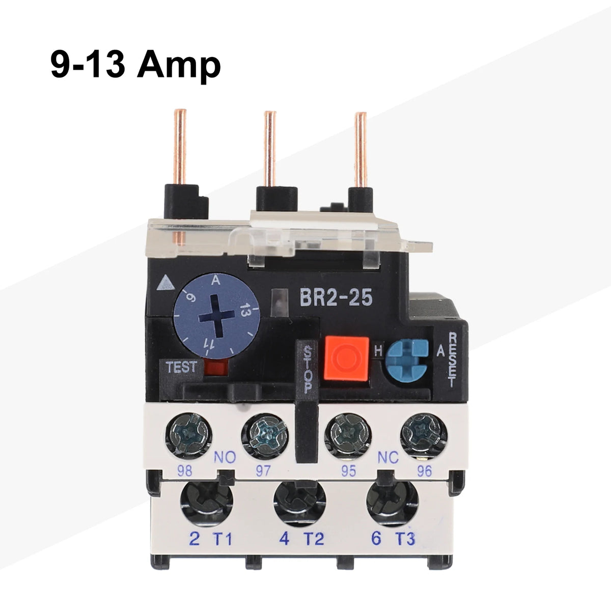 Thermal Overload Motor Relay 3 Phase AC 50Hz/60Hz FR NR2-25 IP20 Plug-in With Indicator Light For CJX2 Series Contactors