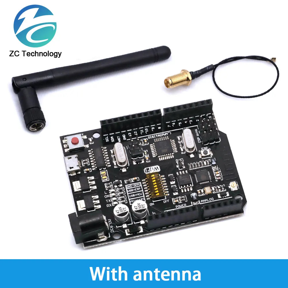 UNO+WiFi R3 ATmega328P+ESP8266 CH340 (32Mb memory) 6V-9V USB-TTL CH340G For Arduino NodeMCU WeMos One Development board