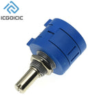 1Set 3590S Multiturn Adjustable Resistor Potentiometer Kit 100 200 500 1K 2K 5K 10K 20K 50K 100K Ohm With Potentiometer Knob A03