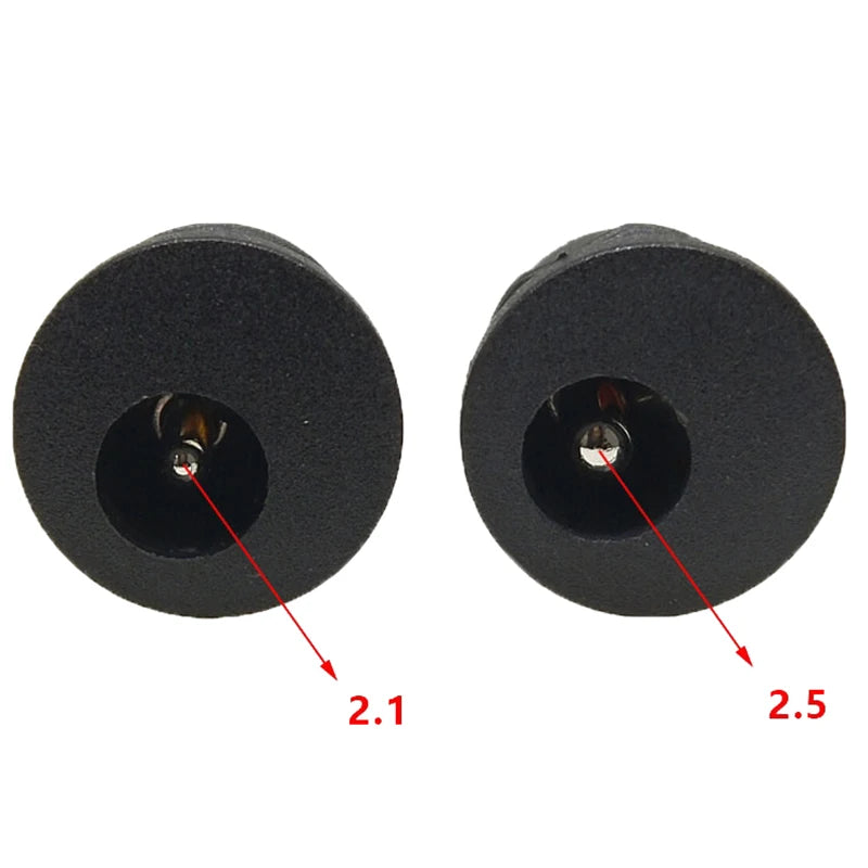 5/10pcs 5.5 X 2.1mm 5.5*2.5mm Convenient Snap Type DC Power Jack Socket Female Panel Mount Connector Port