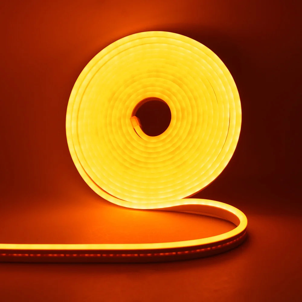 12V 24V LED Neon Light Strip Waterproof Neon Sign 6X12mm Silicone Rope Lights Flexible Lamp Decoration with DC Plug/2pin Wire