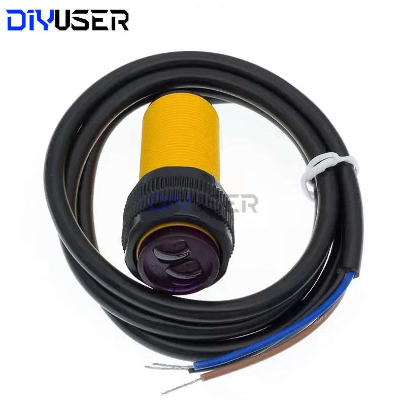 DIYUSER E18-D80NK Infrared Obstacle Avoidance Photoelectric Sensor Proximity Switch 3-80cm Detection Range Adjustable
