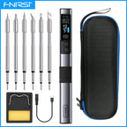 FNIRSI HS-02 Smart Electric Soldering Iron PD 100W Adjustable Constant Temperature Fast Heat Portable Soldering Iron Station Kit