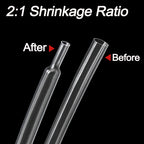 2/5/10m Super Thin Wall Soft Shrinkable Tube Transparent 1mm ~ 20mm  2:1 Heat Shrink Tube Earphone Line Audio Cable Sleeve Wrap
