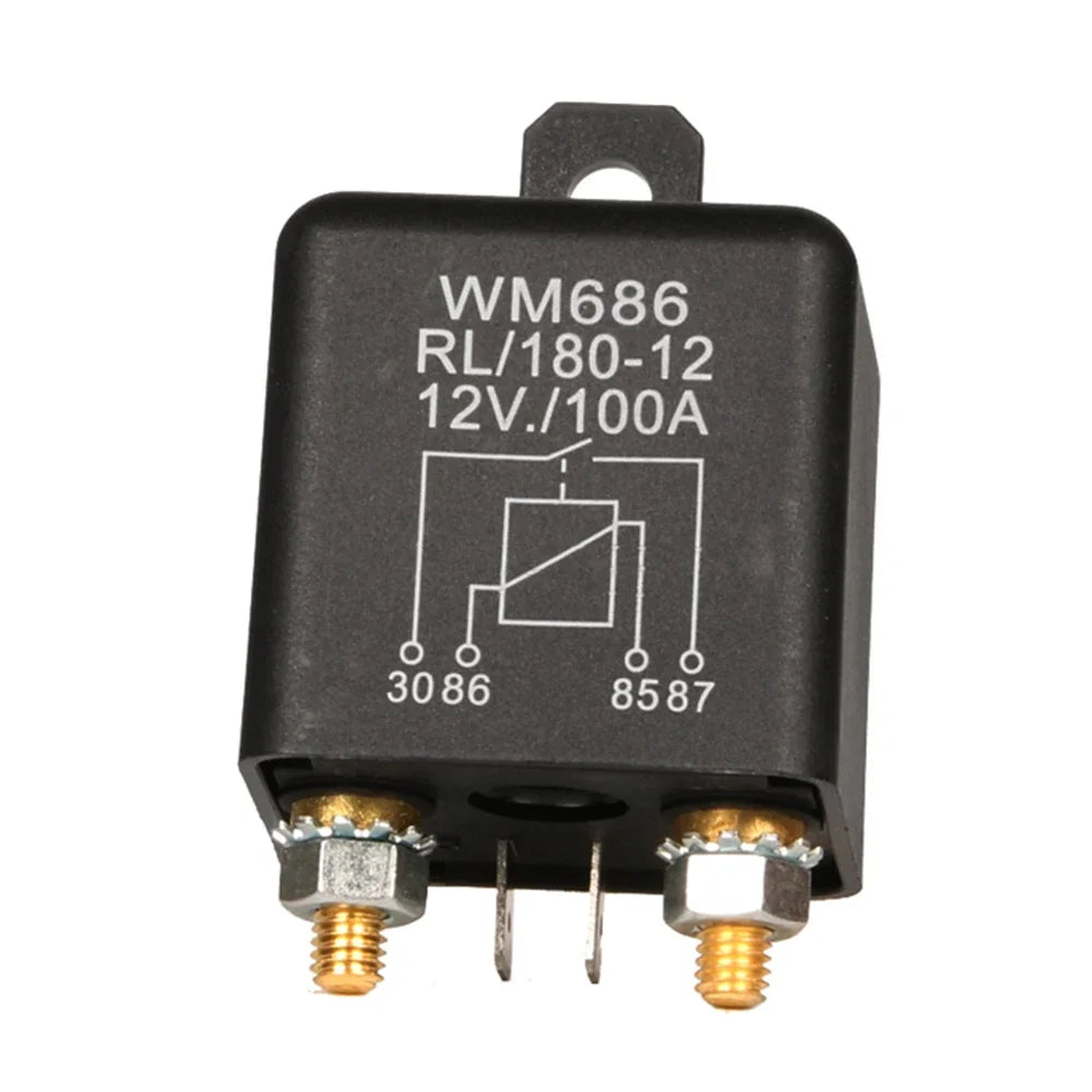 12/24V 100/200A Universal Battery Switch Relay Start 4 Pin Dual Battery Isolator Relay Current Start Relay Normal Open Car Relay