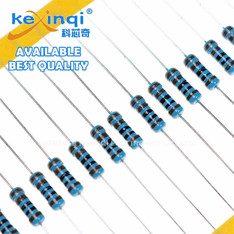 (50pcs) 1/2W Metal Film Resistors 1% 0.5W 1M 100R 100K 10K 120R 1K 10R 22K 330R 4.7K 470R Ohm Resistance