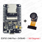 OV5640 ESP32 CAM Camera Module Kit 2.4 GHz WiFi and Bluetooth Develop Board Type C 8MB PSRAM HD 5MP Auto Focus 66 120 160 Degree