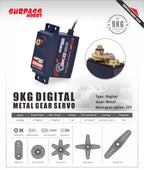 SURPASS HOBBY 9G 17G 25G 6KG 9KG 15KG 20KG Metal Gear Digital Motor RC Servo for Car Plane Robot Boat Model Wltoys Axial SCX24
