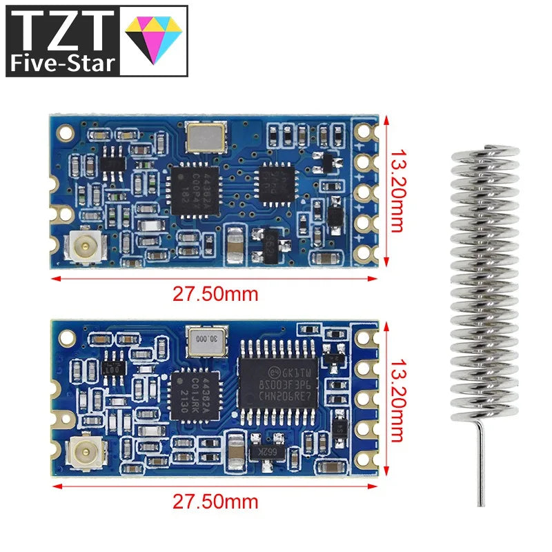 TZT 1/3PCS 433Mhz HC-12 SI4463/4438 Wireless Serial Port Module 1000m Replace Bluetooth NEW