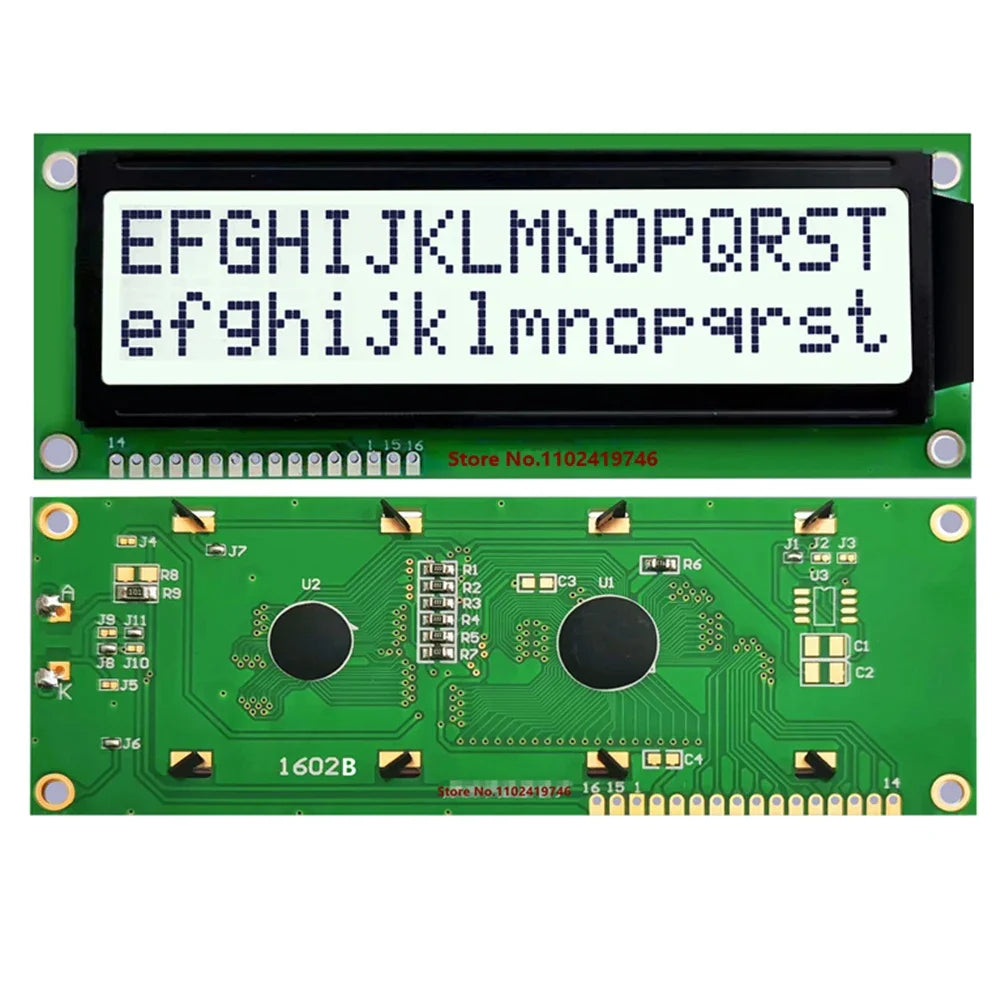 LCD1602 1602A Module Grey /Blue/Green Screen LCD IIC/I2C 16x2 Cyrillic Russian English Character Display 1602 5V