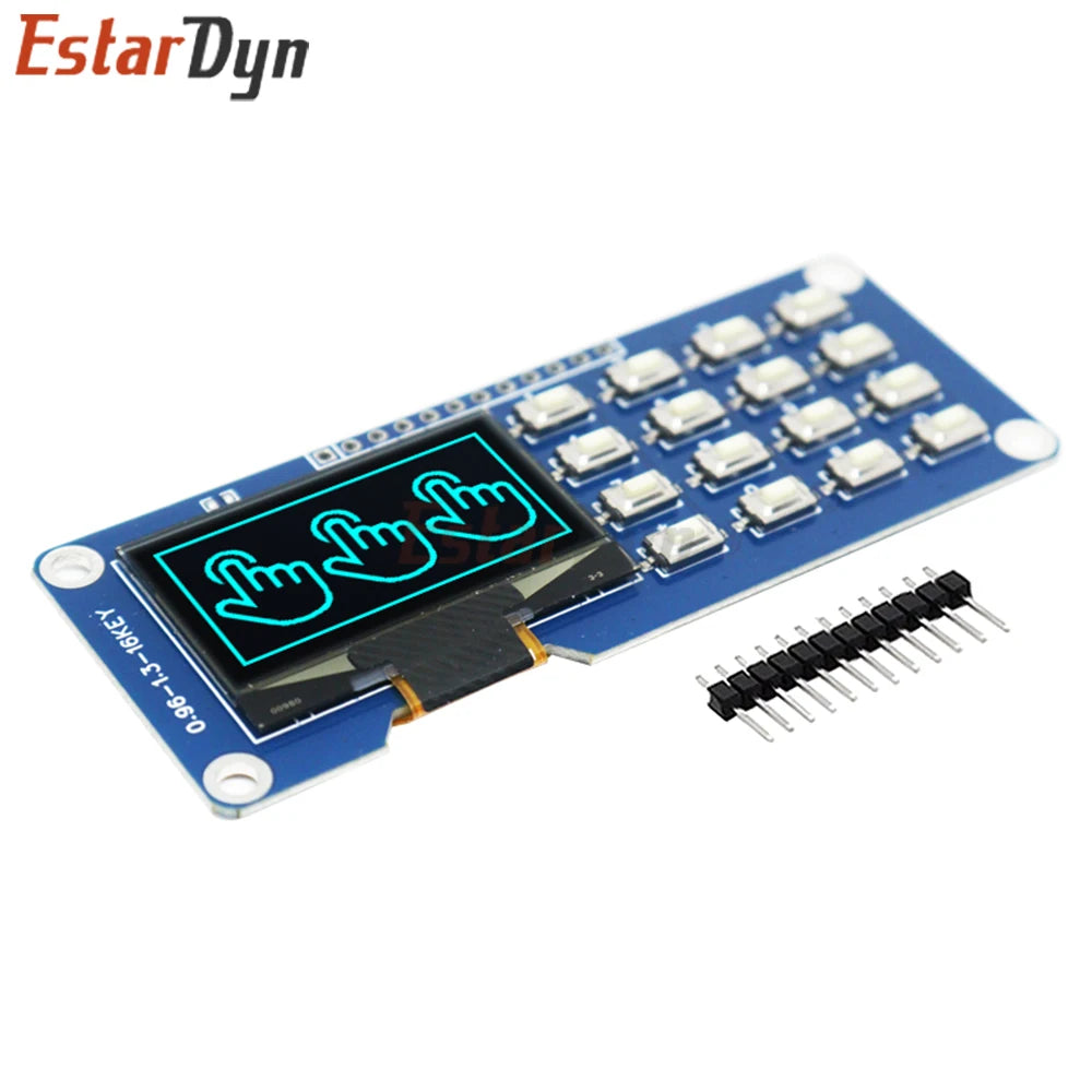 1.3 Inch 128x64 OLED Display SSD1116 with 4x4 Matrix Keyboard Module I2C SPI for Raspberry Pi ESP32