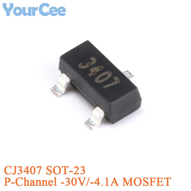 50pcs CJ3401A R1A CJ3401 R1 CJ3407 3407 CJ2307 S7 CJ2303 S3 CJ2321 S21 CJ2301 S1 CJ2305 S5 SOT-23 P-channel SMD MOSFET BSS84
