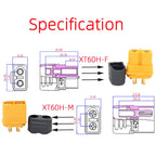 Anderson to XT60 Female Adapter Cable 11.81FT 12awg Ebike Battery Wire  XT60  XT60 Connectors Plugs