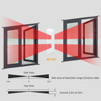 2pc Outside Inside Use Wired Curtain PIR Motion Sensor with Dip Switches Pet Immune 25KG Built-in Buzzer 70dB 24M Detection