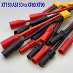 AS150 XT150 Male/Female To XT60 XT90 Plug DC Power Conversion Cable Connector 12AWG 10cm Silicone Wire Suitable for RC Batteries