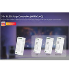 Miboxer Tuya APP Smart Controller WiFi+2.4G FUT035W+ 2in1 FUT037W+ 3in1 DC12-24V Single Color Dual White RGB RGBCCT LED Strip