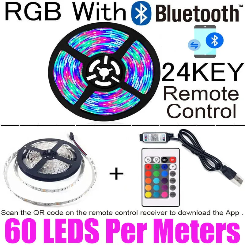 5M USB LED Strip Light 5V 3528 1 Meter 5 Meter White Warm White Pink Green Blue Red SMD RibbonKitchen Light Under Cabinet Lamp