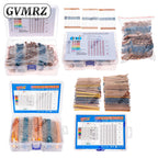 1/4W 1/8W 1/2W 1W 2W Metal Film Resistor Kit 130 Values 0.125W 0.25W 0.5W 1% Resistance Assortment Assorted Set Box 0.1667W