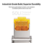 Cat7 Tool‑Free RJ45 Connector Shielded Reusable Field Termination Zinc‑Alloy No Crimp for CAT7 CAT6A STP Network Cabling Project