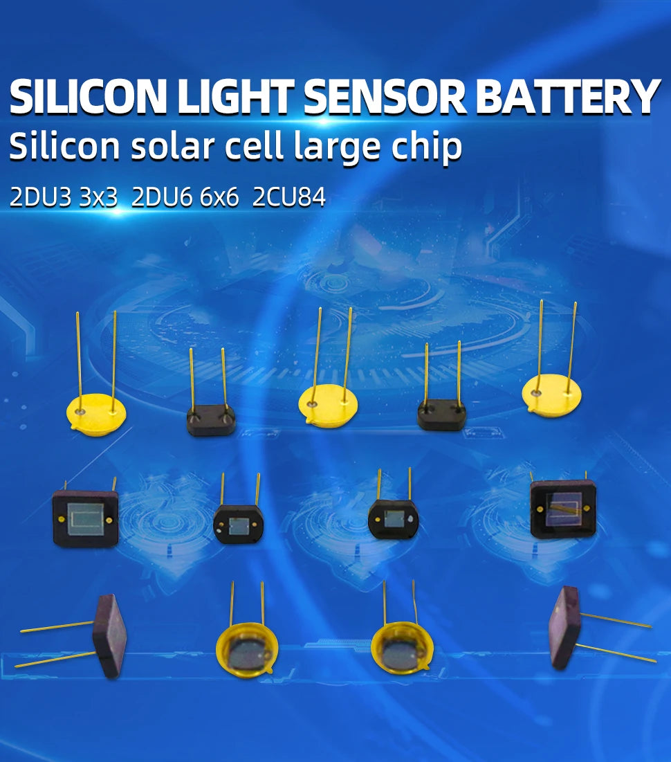 1PCS 2DU6 6x6 Silicon Photo Sensor Solar Cell 2DU3 3x3 Silicon Photo Cell 2CU84