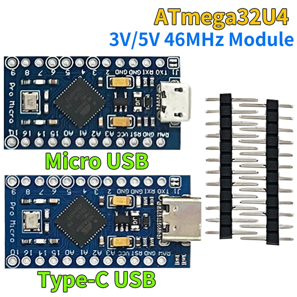 Pro Micro ATmega32U4 5V 16MHz Replace ATmega328 For Arduino Pro Mini With 2 Row Pin Header For Leonardo Mini Usb Interface 1-10