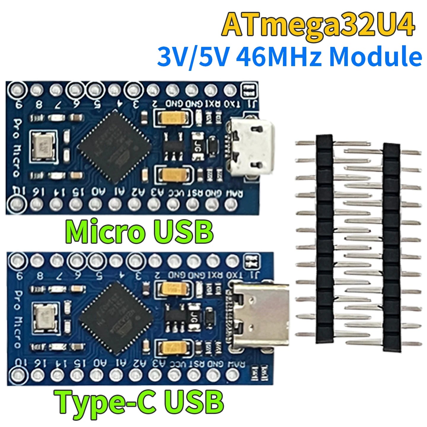 Pro Micro ATmega32U4 5V 16MHz Replace ATmega328 For Arduino Pro Mini With 2 Row Pin Header For Leonardo Mini Usb Interface 1-10