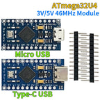 Pro Micro ATmega32U4 5V 16MHz Replace ATmega328 For Arduino Pro Mini With 2 Row Pin Header For Leonardo Mini Usb Interface 1-10