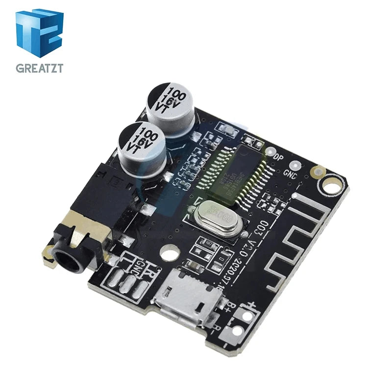 1/5PCS GREATZT DIY Bluetooth Audio Receiver Board Bluetooth 5.0 MP3 Car Audio Board Stereo Music Module 3.7-5V