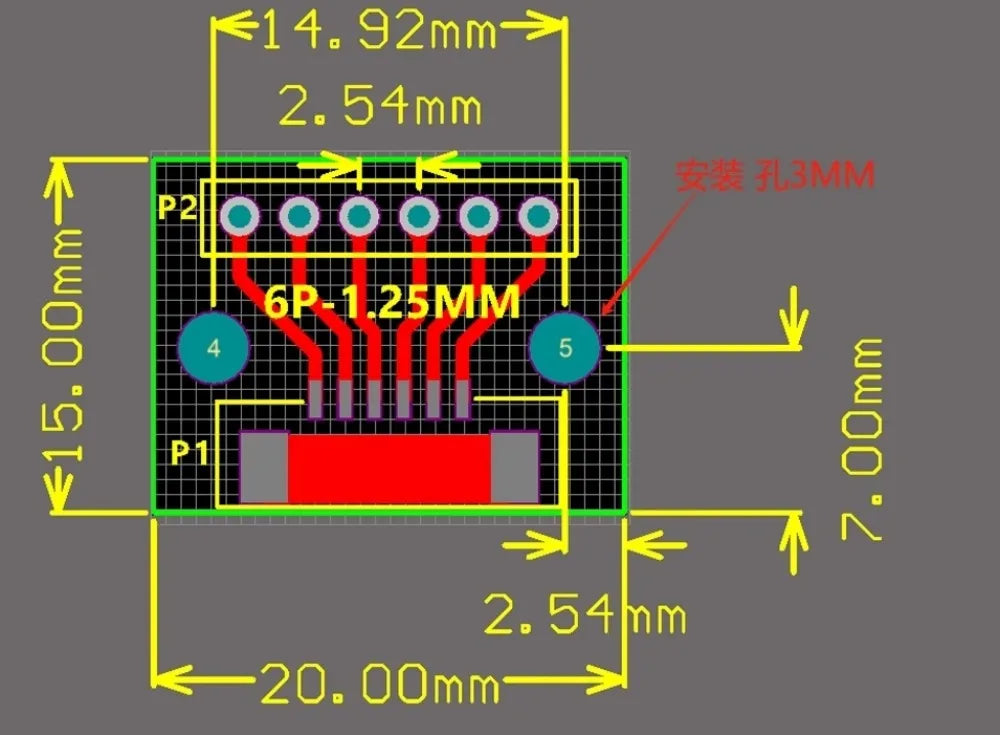1PCS GH1.25 Adapter Plate 1.25 to 2.54MM Single Row, Welded GH1.25 Buckle Seat 4/6/8/10/12P