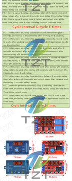 DC 5V 12V 24V 10A Adjustable Time Delay Relay Module 32 Modes LED Digital Timming Trigger Timer Control Switch Pulse Cycle