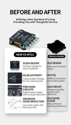 KEBIDU 2.1 Channel Digital Audio Amplifier 200W Bluetooth Audio Amplifier Board Module 12/24V Subwoofer Stereo HiFi Amp Speaker