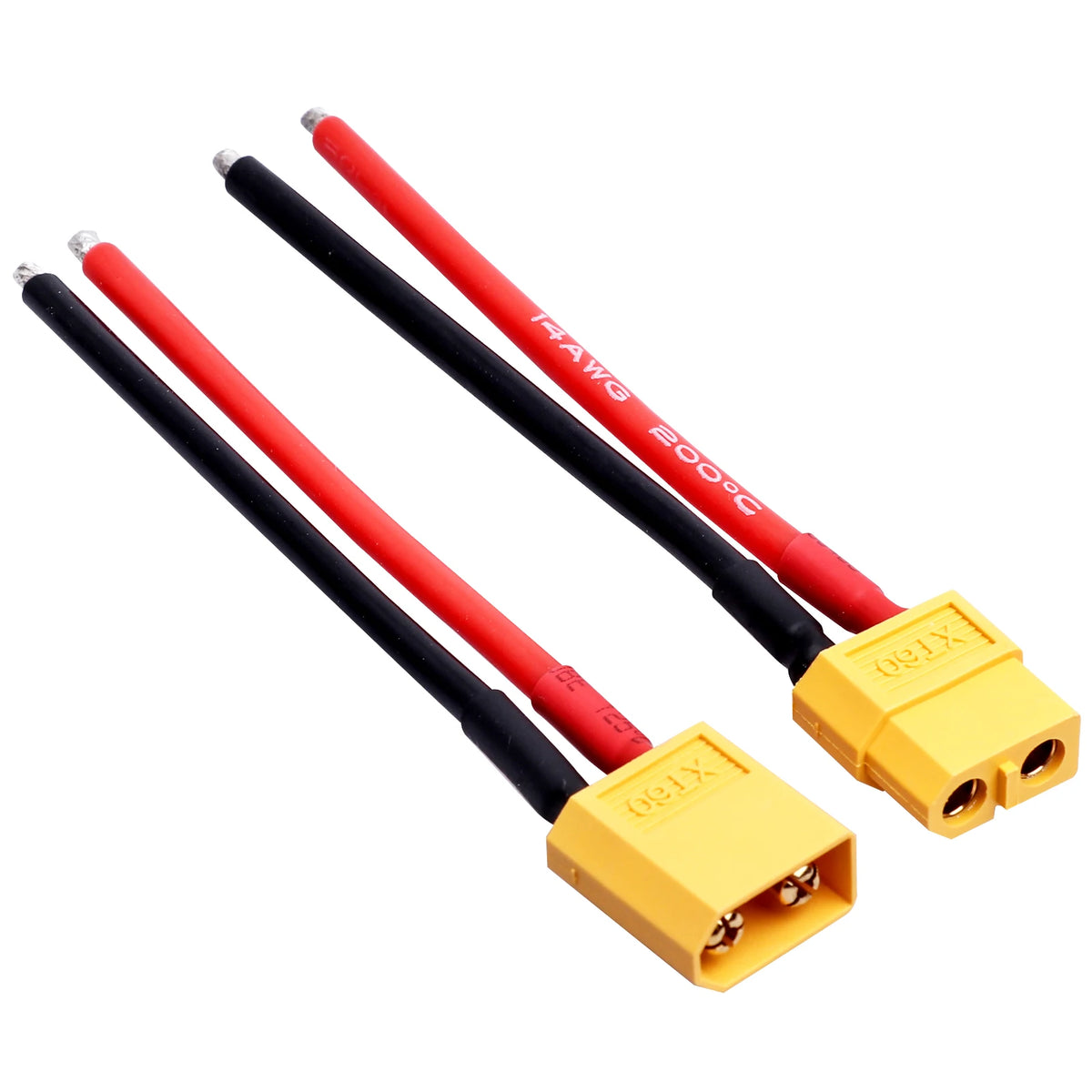 Hobbypark RC Lipo Battery Cable Xt60 Male Female Connectors 14awg Silicone W/Battery Straps For Rc Cars Quadcopters (4pcs)
