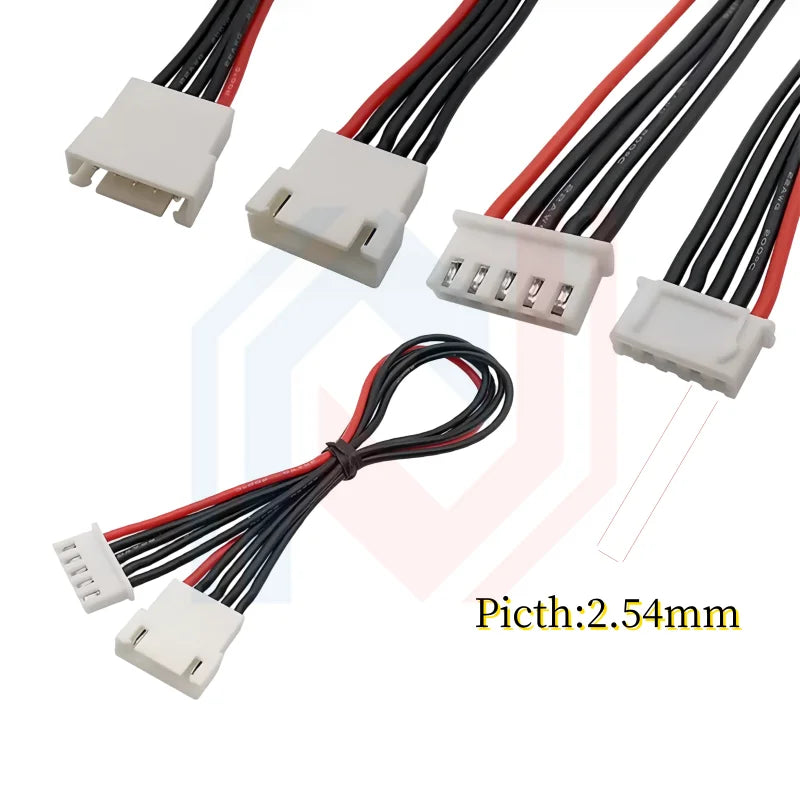 JST XH 2.54mm Pitch 2s/3s/4s/5s/6s/7s/8s 22AWG Silicone Wire Lipo Balance Wires Extension Cable Connector XH2.54 Male to Female