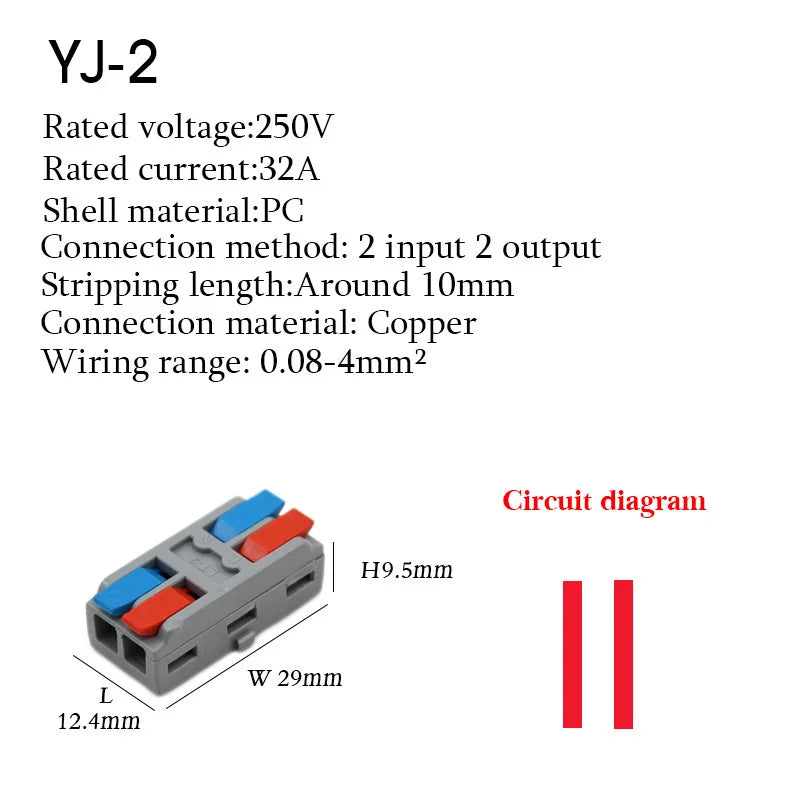 Wire Connector Quick Splitter Mini Splicing Universal Conductor Wiring Cable LED Terminal Block Push-in Electrical Connectors