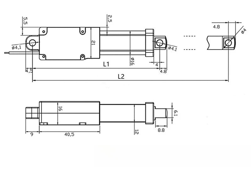 6V 12V 24V Micro New Linear Actuator DC Motor 30/50/75/100/150mm Stroke Customized 188N for Remote Controls Robotics Automation