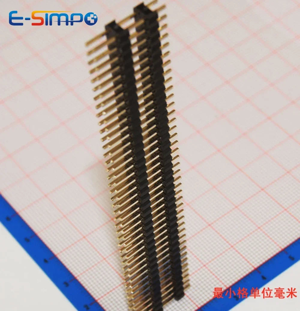 10pcs 2.0mm Board Spacer 1/2X40P Straight Single/Dual Row Double Plastic L8.7/11/15/21-35mm Gold Breakable PCB Male Pin Header