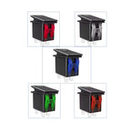 ABILKEEN ON-OFF-ON 3Position Latching KCD2 Rocker Push Button Dual LED Light Rocker Toggle Switch 2NO2NC with 7Pin Terminal