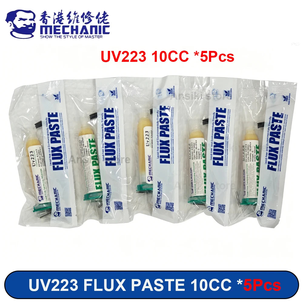 MECHANIC UV223/UV559 Lead-Free Solder Paste Flux NO-Clean Soldering Grease for BGA PCB SMD Welding Fluxes phone Repair Tools
