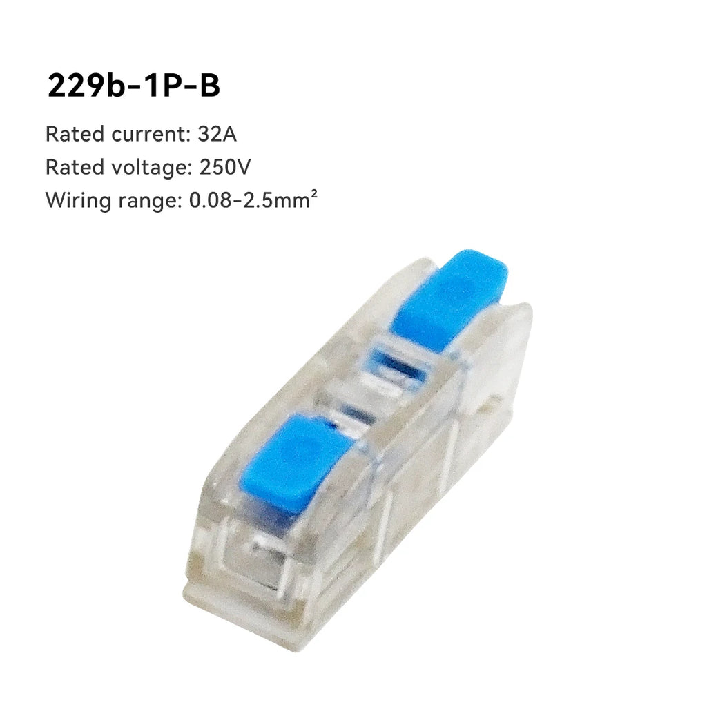 10PCS Quick Electrical Wire Connectors Universal Compact Splicing Terminal Blocks Push-in Home Cable Connectors