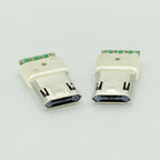 5/10PCS Micro USB 5Pin Male Plug With PCB Solder Plate Double-sided Micro 5P Connector Jack Port 4Pin Welding Wire Board Plug